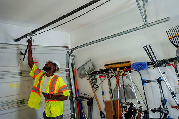 Professional Garage Door Panel Replacement technician working in Alexandria, MN